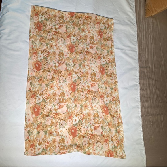 Sheer Pink Floral Rectangular Lightweight Scarf / Head Wrap / Beach Cover Up - Picture 4 of 4